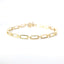 14K Yellow Gold Paperclip Diamond Tennis Bracelet