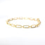 14K Yellow Gold Paperclip Diamond Tennis Bracelet