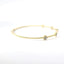 14K Yellow Gold and Diamond Flexible Bangle Bracelet