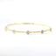 14K Yellow Gold and Diamond Flexible Bangle Bracelet