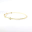 14K Yellow Gold and Diamond Flexible Bangle Bracelet