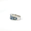 14K White Gold Pave Sapphire and Diamond Ring