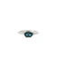 14K White Gold London Blue Topaz and Diamond Ring