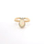 YELLOW GOLD OPAL AND DIAMOND HALO RING 200-04180