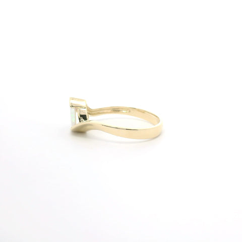 YELLOW GOLD OPAL SOLITAIRE RING 200-04181