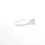 WHITE GOLD AQUAMARINE AND DIAMOND HALO RING 200-04185
