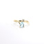 YELLOW GOLD AQUAMARINE AND DIAMOND BYPSS RING 200-04186