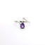 WHITE GOLD AMETHYST AND DIAMOND BYPSS RING 200-04187