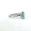 14KT WHITE GOLD AQUAMARINE TWIST RING 200-04222