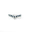 14KT White Gold Diamond and Sapphire Chevron Band