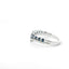 14KT White Gold Diamond and Sapphire Chevron Band