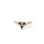14KT Yellow Gold Diamond and Sapphire Chevron Band