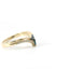 14KT Yellow Gold Diamond and Sapphire Chevron Band