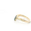 14KT Yellow Gold Diamond and Sapphire Chevron Band