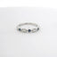 WHITE GOLD BLUE SAPPHIRE SCALLOPED RING 201-00356