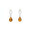 WHITE GOLD CITRINE AND DIAMOND DANGLE EARRINGS 210-03210