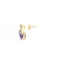 YELLOW GOLD AMETHYST AND DIAMOND EARRINGS 210-03212