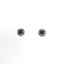 WHITE GOLD AMETHYST & DIAMOND HALO STUD EARRINGS 210-03219