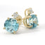 Blue Zircon Diamond Accented Stud Earrings 210-03240