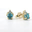Blue Zircon Diamond Accented Stud Earrings 210-03243