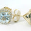 Aquamarine with diamond halo earrings 210-03257