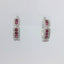 14KT White Gold Diamond and Ruby Earrings