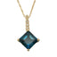 14K Yellow Gold London Blue Topaz Necklace