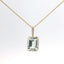 YELLOW GOLD AQUAMARINE AND DIAMOND PENDANT 230-02359