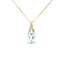YELLOW GOLD AQUAMARINE & DIAMOND PENDANT 230-02372