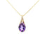 YELLOW GOLD AMETHYST AND DIAMOND PENDANT 230-02376