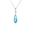 WHITE GOLD SWISS BLUE TOPAZ AND DIAMOND PENDANT 230-02381
