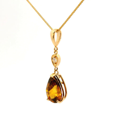 14KT YELLOW GOLD SPHENE PENDANT 230-02397