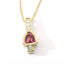 Pink Tourmaline Diamond Accented Drop Pendant 230-02415