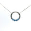14KT WHITE GOLD AQUAMARINE CIRCLE NECKLACE 230-02419