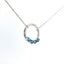14KT WHITE GOLD AQUAMARINE CIRCLE NECKLACE 230-02419