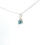 14KT WHITE GOLD BLUE ZIRCON PENDANT 230-02420