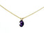 14KT YELLOW GOLD AMETHYST PENDANT WITH DIAMOND ACCENT 230-02433