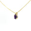 14KT YELLOW GOLD AMETHYST PENDANT WITH DIAMOND ACCENT 230-02433
