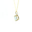 14KT YELLOW GOLD AQUAMARINE PENDANT WITH DIAMOND ACCENTED BAIL AND GALLERY 230-02454