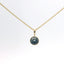 YELLOW GOLD ROUND BLUE SAPPHIRE BEZEL SET PENDANT 231-00261