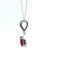 14KT WHITE GOLD RUBY HALO PENDANT 231-00293