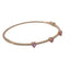 14KT Rose Gold Sapphire Heart Bangle Bracelet