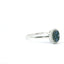 14KT WHITE GOLD SAPPHIRE CLUSTER RING WITH DIAMOND HALO 201-00404