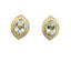 14KT YELLOW GOLD AQUAMARINE EARRINGS 210-03278