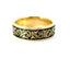 8MM 14KT YELLOW GOLD HAND ENGRAVED RING WITH ANTIQUING 400-08257