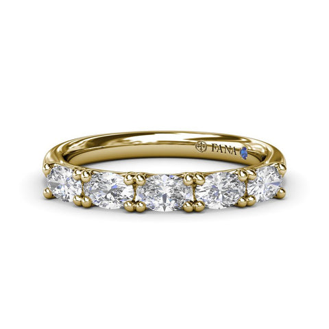 Fana Oval Diamond Wedding Band W4341