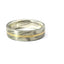 6MM STERLING SILVER, PALLADIUM 500 AND YELLOW GOLD MOKUME GANE RING 675-00194