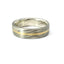 6MM STERLING SILVER, PALLADIUM 500 AND YELLOW GOLD MOKUME GANE RING 675-00194