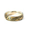 5.5MM YELLOW GOLD AND STERLING SILVER MOKUME GANE RING 675-00195