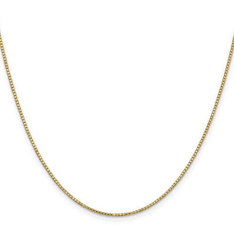 14K 1.2mm 18 Inch Box Chain